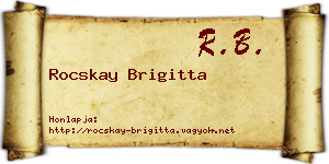 Rocskay Brigitta névjegykártya